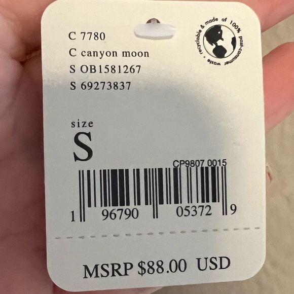 Free People Juicy Long Sleeve Cowl Neck Surplice Back Top Canyon Moon Size S NWT - Picture 9 of 10